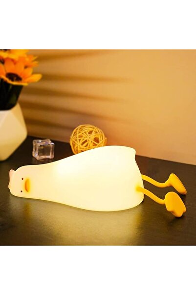 Generic Brand LED Lying Flat Duck Touch Light, Cute Duck Pat-Pat Night Light,...