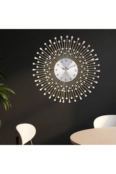 Generic Brand Large Wall Clock Decorative with Dazzling Crystals, Battery Ope...