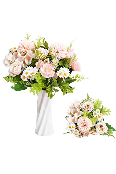 Generic NALACAL 3 Pcs Mixed Artificial Rose and Daisy Flower Bouquets, Faux F...