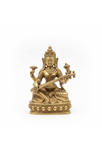 Generic Brand Aatm Maa Saraswati Idol 100% Pure Brass Handicraft 3.5 Inches |...