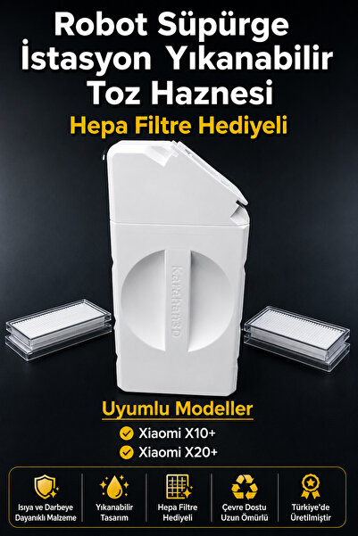 Karahan3D Xiaomi X10+/X20+ Uyumlu Yıkanabilir Yeniden Kullanılabilir Robot Sü...
