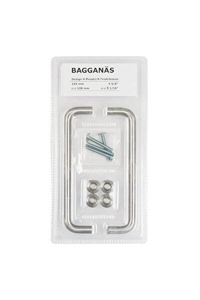 Generic Brand Ikea BAGGANAS Handles, Stainless, 143 Millimetres, 703.384.18 -...
