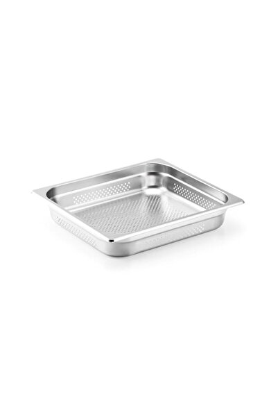 Generic Vague Stainless Steel 2/3 Perforated Gastronorm Pan, 65 mm Size