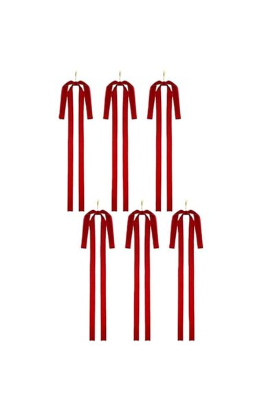 Generic Brand 6 Pcs Velvet Swag Bow Red, Large Rustic Vintage Bows 23.5 x 15....
