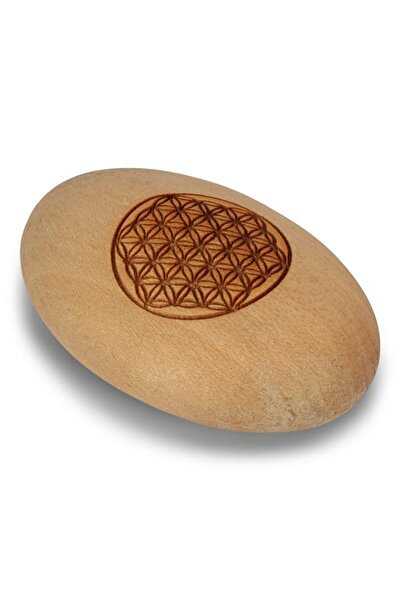 Generic Brand NKlaus Worry Stone 3852 Flower of Life Real Wood 6.3 x 4 x 1.5 ...