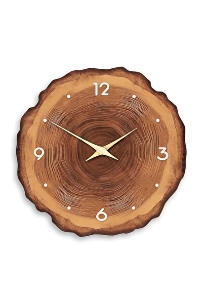 Generic Brand Rustic 12-Inch Silent Wall Clock, Wooden Annual Ring Design, No...