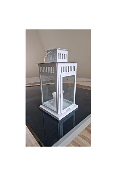 Generic Brand IKEA Borrby Lantern for Block Candle White Indoor Outdoor White...