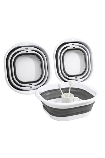 Generic Collapsible Wash Basin Tub Set, Foldable Plastic Laundry Baskets, Spa...