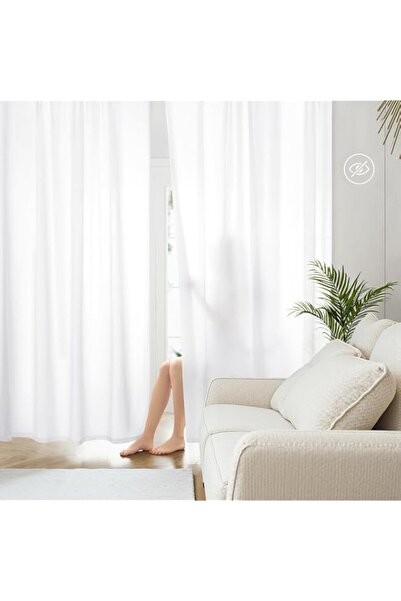 Generic Brand HOMEIDEAS Non-See-Through White Privacy Sheer Curtains 52 X 84 ...