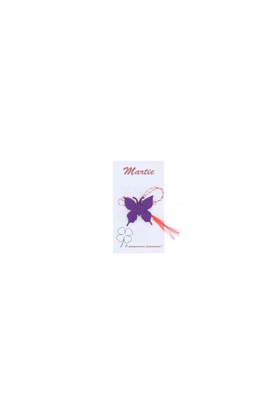 ButicCochet Broșă Martisor, Buticcochet, fluture, din pâslă, 3 cm, Mov - MR531