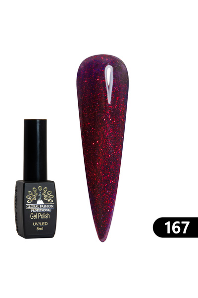 global fashion Set 2 x Oja semipermanentă BLACK ELITE, 8 ml, 167