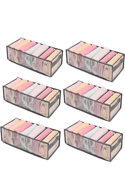 OEM Set de 6 Organizatoare pentru Haine/Șosete/Lenjerie Intimă, 17x36x12cm