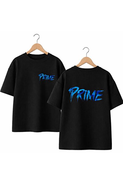 playwear تي شيرت بطباعة على الظهر والصدر الأمامي من القطن بنسبة 100%، مقاس كب...