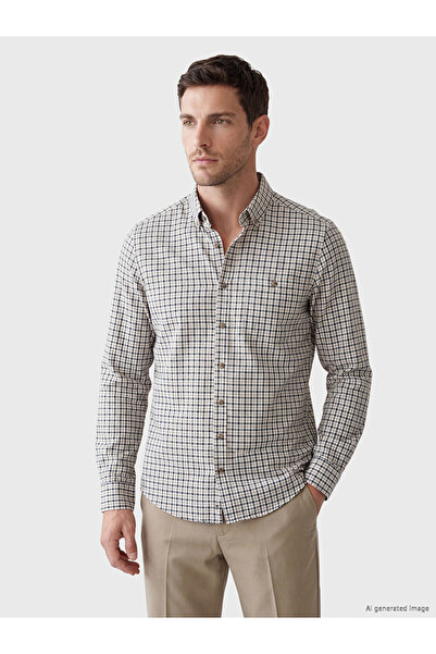 LC Waikiki Regular Fit Plaid Gabardine Men's Shirt