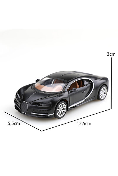 Choice Bugatti Black (Bagged) 1:36 Fabric Chiron, Die-Cast Model Car, Simulat...
