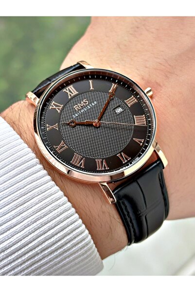 RMS Zeıtmeıster Special Design 5 Atm Water Resistant Leather Strap Men's Wris...