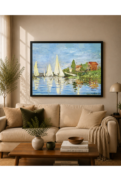 koi art design Tablou cu cadru negru, orizontal, dintr-o singură bucată, cu t...