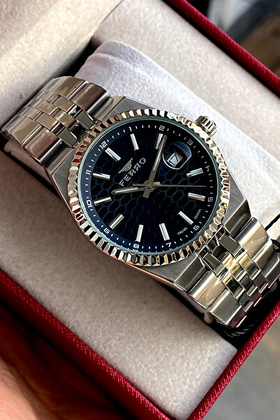 FERRO Men's wristwatch steel band 2 years warranty waterproof boxed
