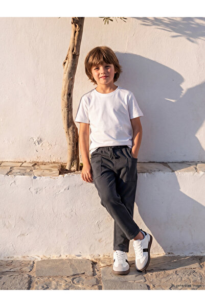 LC Waikiki Nevavm Boys' Linen Blend Cargo Pants with a Difference