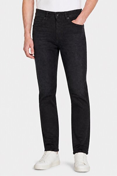 Hugo Boss Porsche x Boss Men Tapered Fit Washed Stretchable Jeans, Black