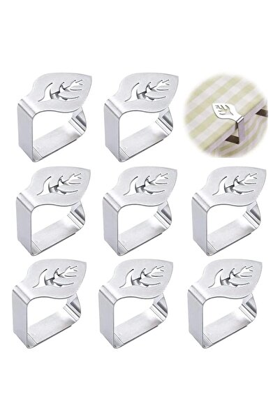 Generic Stainless Steel Tablecloth Clips, 8 Pack Thick Table Cover Clamps Hol...