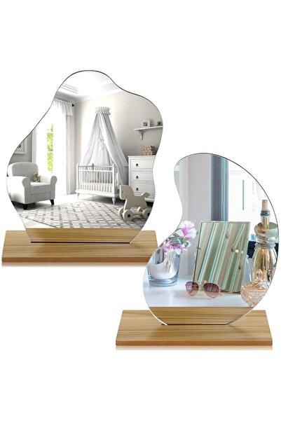 Generic Room Decor Aesthetic Acrylic Makeup Mirror for Desk Decor with Stand ...