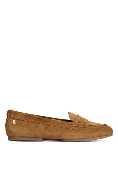 Tommy Hilfiger Taba Kadın Loafer TH FLEX SUEDE LOAFER BALLERINA