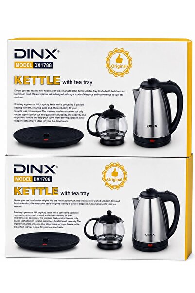 Dinx DX1788 - طقم شاي مع صينية شاي