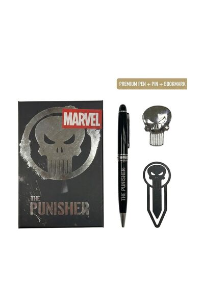 Cerda Group Cerda Marvel: The Punisher - Set de papetărie cu pix premium, pin...
