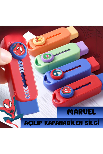 Sitarem Sanal İnternet Mağazacılığı Örümcek Adam Sürgülü Mekanik Çocuk Silgis...