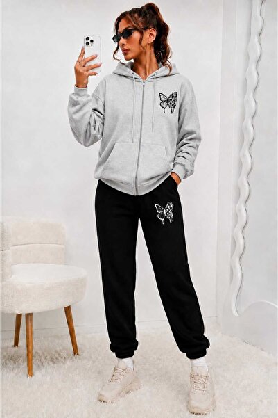CLOTHES33 Hirka Track Suit 2-Piece Combination Winter Shardooned White Butter...