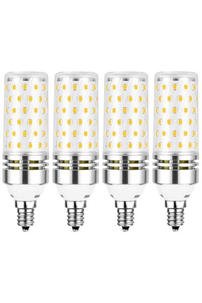 Generic E12 LED Candelabra Chandelier Bulbs (4 Pack) - 16W Warm White 3000K, ...