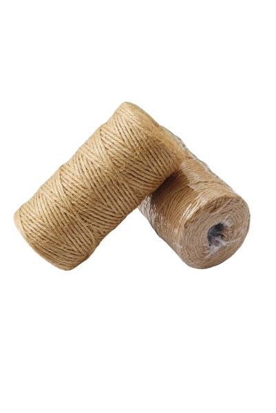 Generic Natural Jute Twine String (2mm x 300m), 3-Ply Coiled Rope for Arts, C...