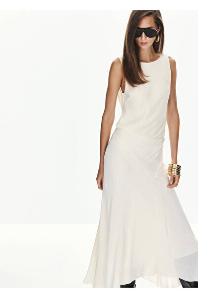 MANGO Woman Drape sırt detaylı saten bluz