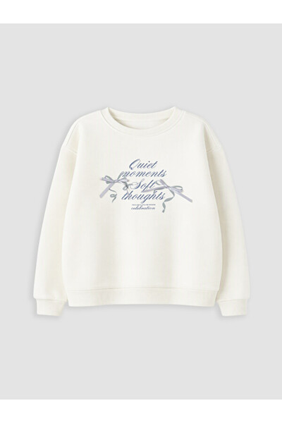 LC Waikiki Zero Roba Collar Embroidered Thick Sweatshirt for Girls from Uzg S...
