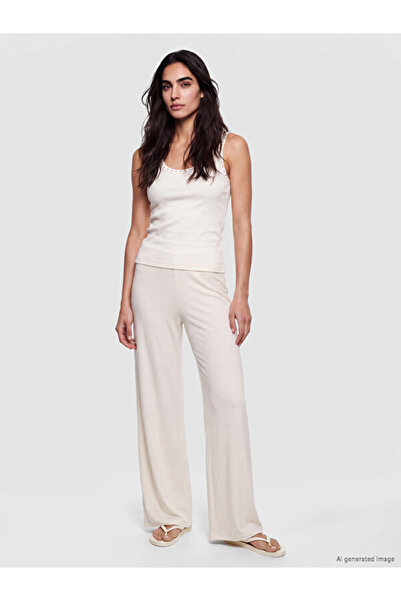 LC Waikiki Rmz Gi̇yi̇m Farkiyla Women's Modal Blended Pants with Waist Cord