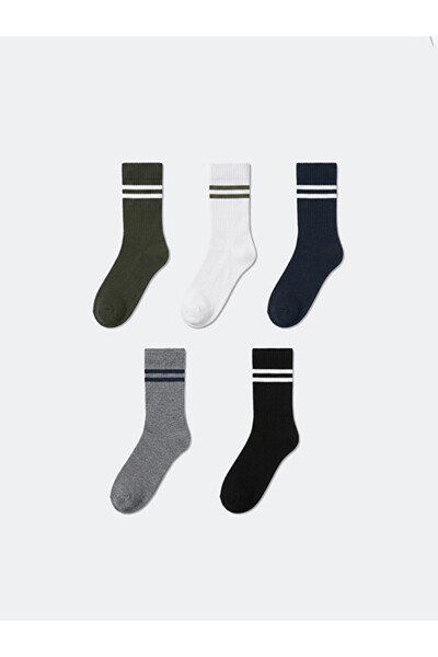 LC Waikiki Timeless Clothing & Timeless Choices Striped Men's Socks 5-Pack