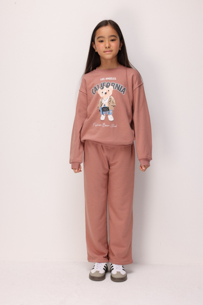 Le Mabelle Powder Mottolu Girls' Tracksuit Set - Aria