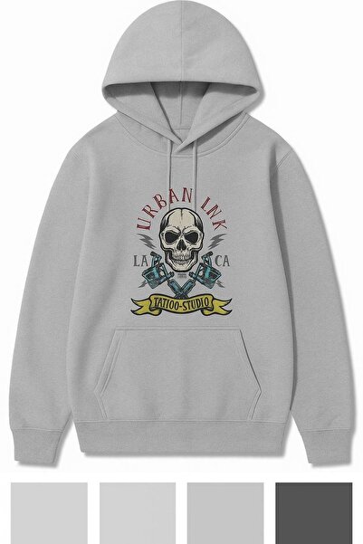 JANTIL MODA Unisex Oversize Φούτερ με κουκούλα με 3 κλωστές, τσέπη καγκουρό κ...