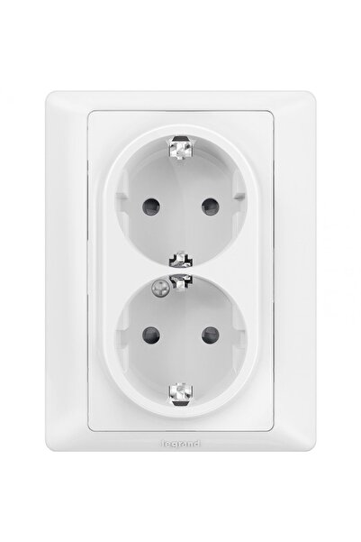 OEM Legrand Valena Life 755702 διπλή πρίζα σούκο, εντοιχιζόμενη, περιλαμβάνετ...
