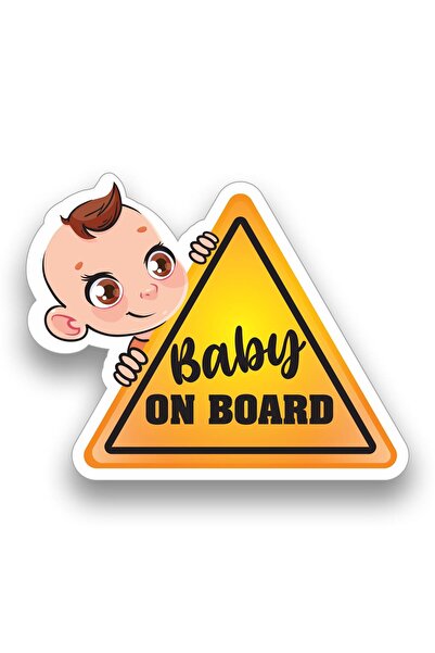 OEM Indicator semnalizare Baby on board - Boy, PVC, 15 x 12 cm