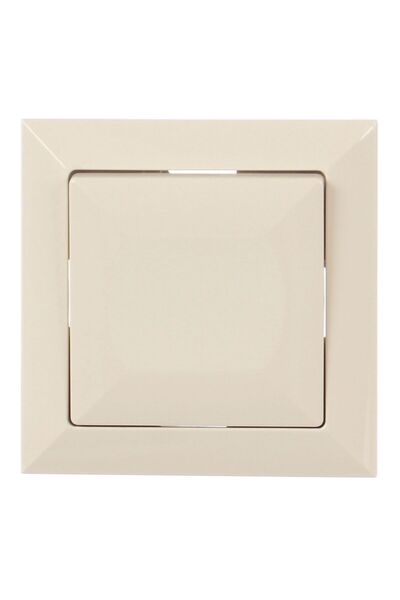 OEM Abex Perla simple illuminated switch, recessed, frame included, beige