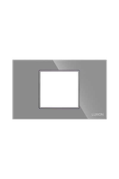 OEM Luxion LXI-GF002GY frame, 2 modules, gray, for socket / switch