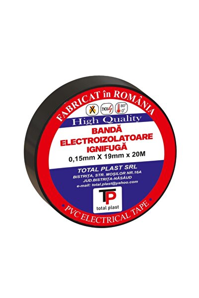OEM Banda izolatoare Total Plast, negru, 20 m x 19 mm x 0.15 mm