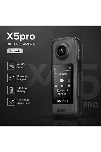 AİRTAB X5 Pro 4K Digital Camera | 1400mAh Battery, 120° Wide Angle & Magnetic...