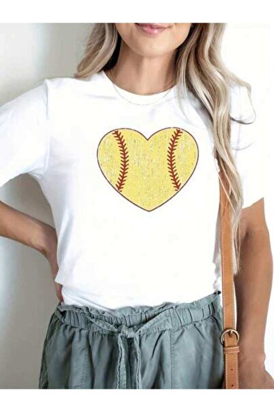 26LIK Women's Casual Heart T-Shirt - Crew Neck, Short Sleeve, Spring/Summer F...