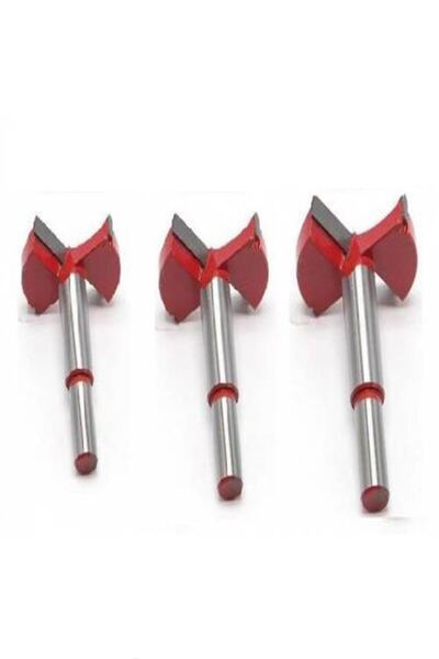 REKOTOOLS -3lü Set 35mm 40mm 50mm Menteşe Yuva Açma Ahşap Delme Freze Matkap Ucu Panç Mumluk Açma
