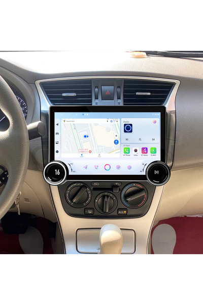 Carplayer شاشة أندرويد لسيارة نيسان سنترا موديل 2012-2018، مع مقبضين، ذاكرة و...