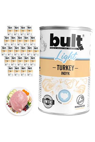 Bult LIGHT hrană umedă completă pentru câini cu curcan, cutie 24x400g