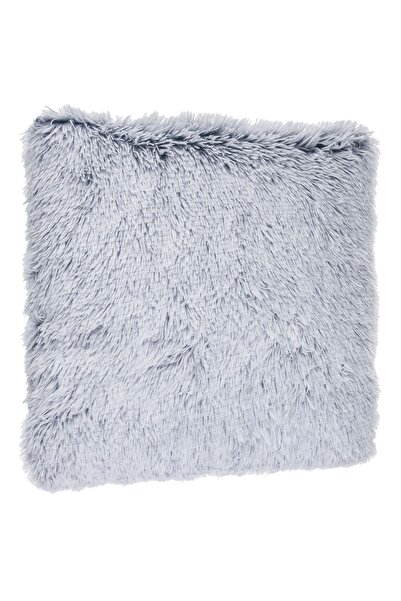 Zâna Casei Pernă decorativă de iarnă din blană artificială gri 50x50cm
